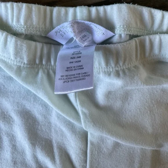 Marmellata 2 Pc Girls Mint Green Lace Tunic Top Dress and Leggings - Picture 3 of 5